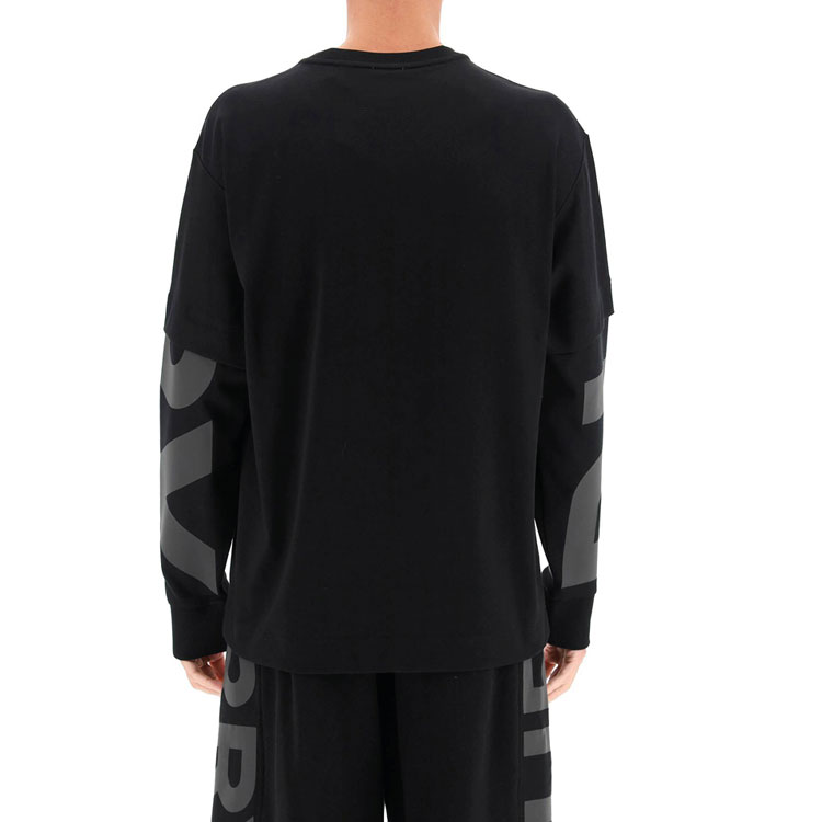 Burberry Logo Print Long Sleeve Sweatshirt Black . 80455401 圖 4