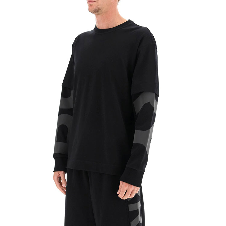 Burberry Logo Print Long Sleeve Sweatshirt Black . 80455401 圖 5