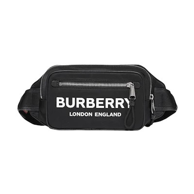 Burberry Logo Print Nylon Bum Bag Black