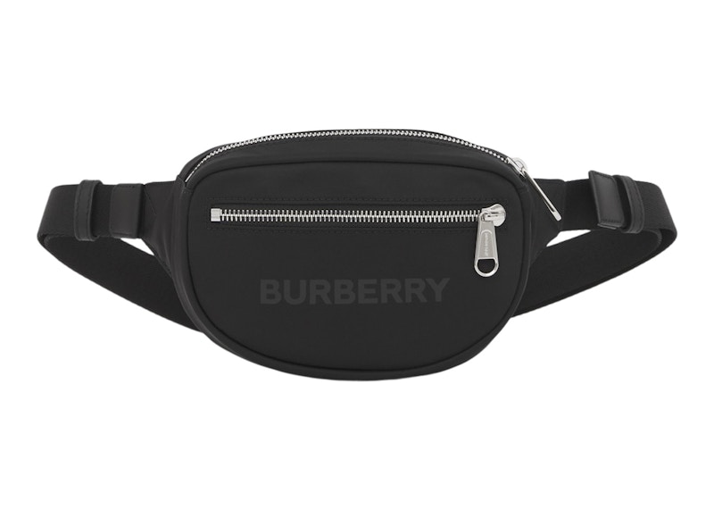 Burberry Logo Print Nylon Cannon Bum Bag Small Black