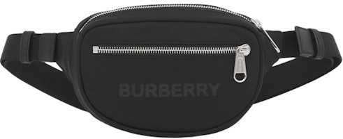 Burberry Logo Print Nylon Cannon Bum Bag Small Black Burberry Logo Print Nylon Cannon Bum Bag Small Black