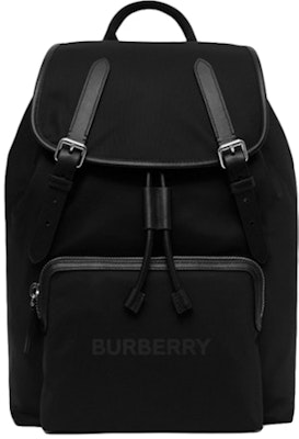 Burberry Logo Print Nylon Double Buckle Backpack Black Buy Burberry Logo Print Nylon Double Buckle Backpack Black