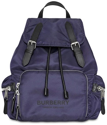Burberry Logo Print Ransel Nylon Gesper Ganda Biru Dongker Buy Burberry Logo Print Ransel Nylon Gesper Ganda Biru Dongker