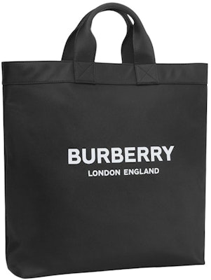 Burberry Tas Tote Nilon Cetak Logo Hitam Order Burberry Tas Tote Nilon Cetak Logo Hitam