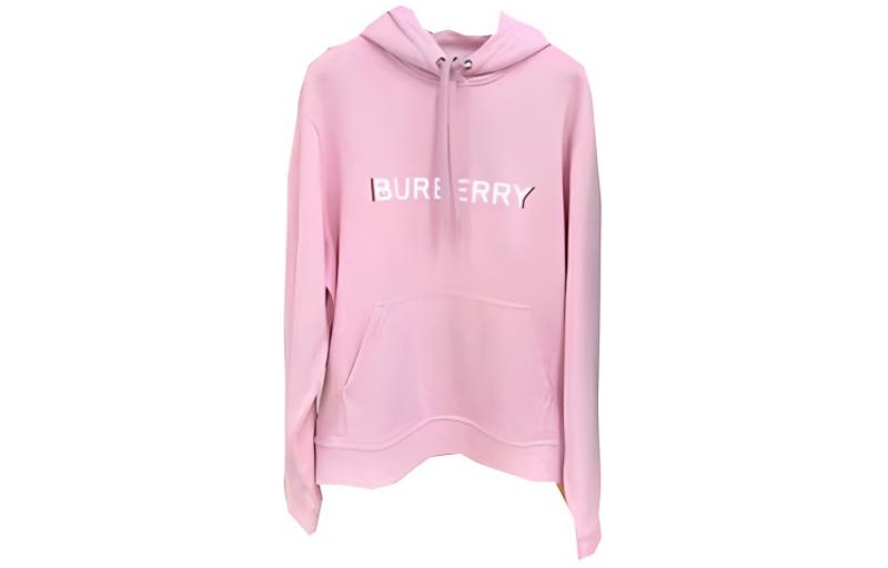 Order Sudadera Rosa Unisex Burberry con Logo Estampado y Manga Larga. 80669041