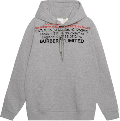 Burberry 標誌印花連帽衫 淺灰色 80482831 Buy Burberry 標誌印花連帽衫 淺灰色 80482831