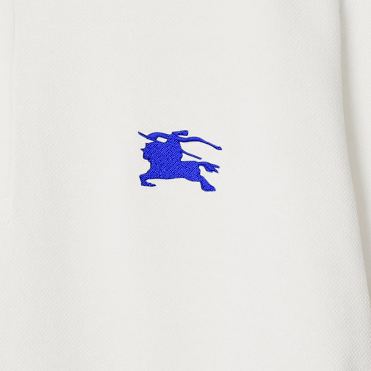 Details for Burberry Logo Cetakan Baju Polo Lengan Pendek Lelaki - Warna Salt Crystal. 80849341