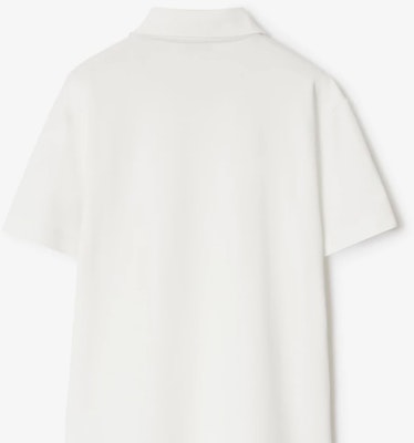 Burberry Logo Cetakan Baju Polo Lengan Pendek Lelaki - Warna Salt Crystal. 80849341 1