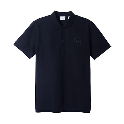 Burberry Logo Print Straight Cut Short Sleeve Polo Shirt Men’s Black 80530221