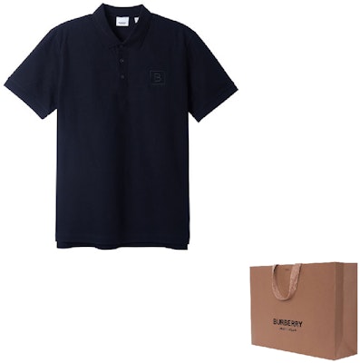 Polo Negro Burberry Hombre Manga Corta Corte Recto con Logo Imprimido. 80530221 Shop Polo Negro Burberry Hombre Manga Corta Corte Recto con Logo Imprimido. 80530221