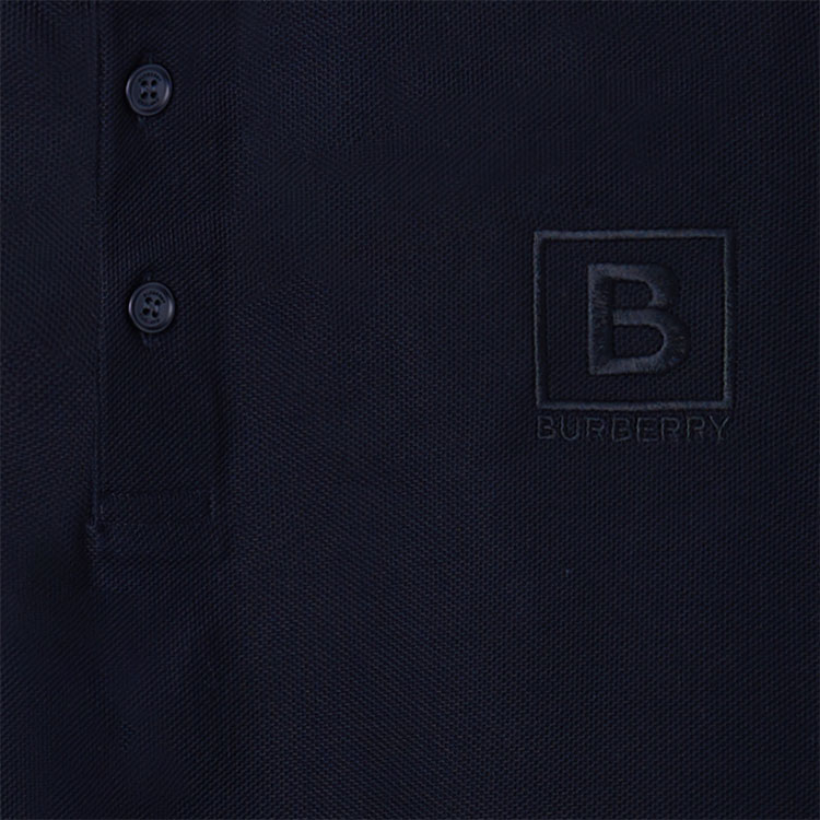 Purchase Polo Negro Burberry Hombre Manga Corta Corte Recto con Logo Imprimido. 80530221