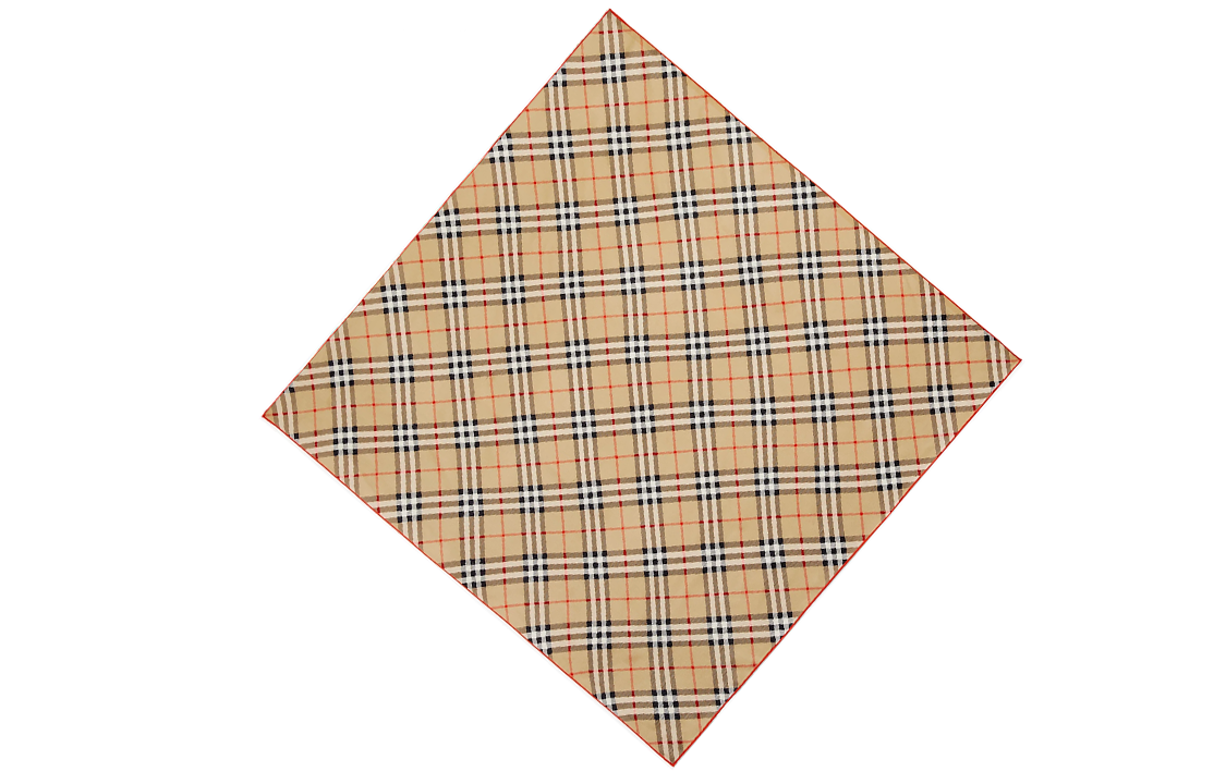 Burberry Logo Print Striped Silk Scarf Unisex Couples' Style Brown 80881401 圖 3