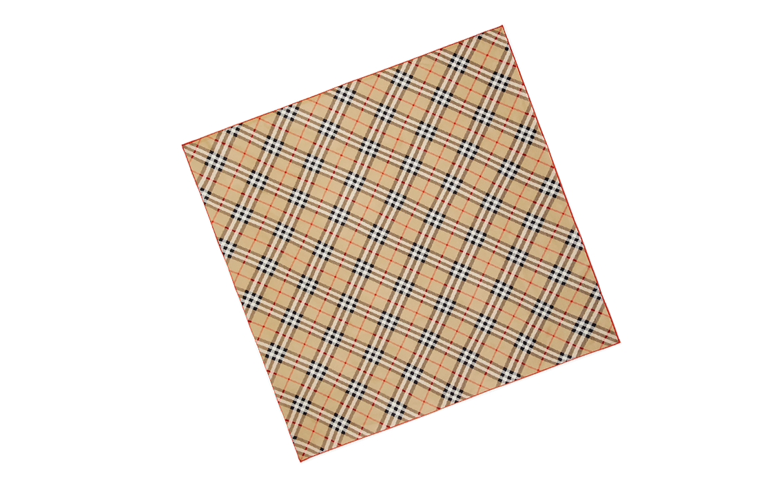 Burberry Logo Print Striped Silk Scarf Unisex Couples' Style Brown 80881401 圖 4