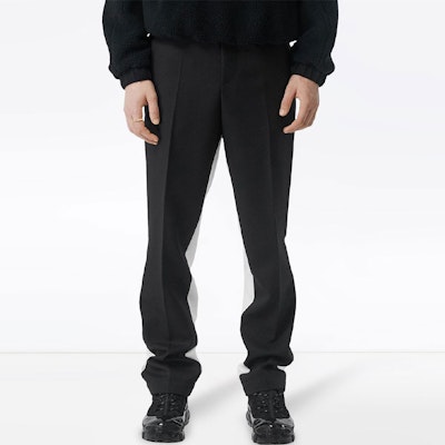 버버리 로고 프린트 투톤 캐주얼 팬츠 블랙 앤 화이트拼色 45590271 Purchase 버버리 로고 프린트 투톤 캐주얼 팬츠 블랙 앤 화이트拼色 45590271