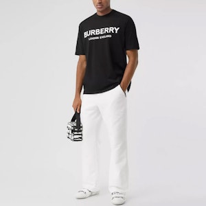 Burberry Logo Cetak T-Shirt Unisex Kapas Hitam 80094941 Purchase Burberry Logo Cetak T-Shirt Unisex Kapas Hitam 80094941
