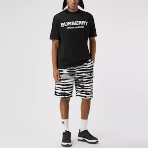 Burberry Logo Cetak T-Shirt Unisex Kapas Hitam 80094941 Details for Burberry Logo Cetak T-Shirt Unisex Kapas Hitam 80094941