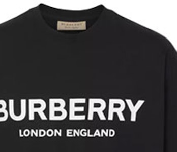 Burberry Logo Cetak T-Shirt Unisex Kapas Hitam 80094941 Sizing Burberry Logo Cetak T-Shirt Unisex Kapas Hitam 80094941