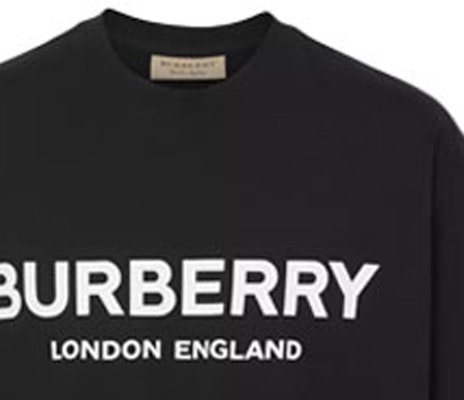 Burberry Logo Print Unisex Cotton T-Shirt Black 80094941 Sizing Burberry Logo Print Unisex Cotton T-Shirt Black 80094941