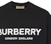 Sizing Kaos Burberry Logo Print Unisex Katun Hitam 80094941