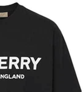 Burberry Logo Cetak T-Shirt Unisex Kapas Hitam 80094941 Cheap Burberry Logo Cetak T-Shirt Unisex Kapas Hitam 80094941