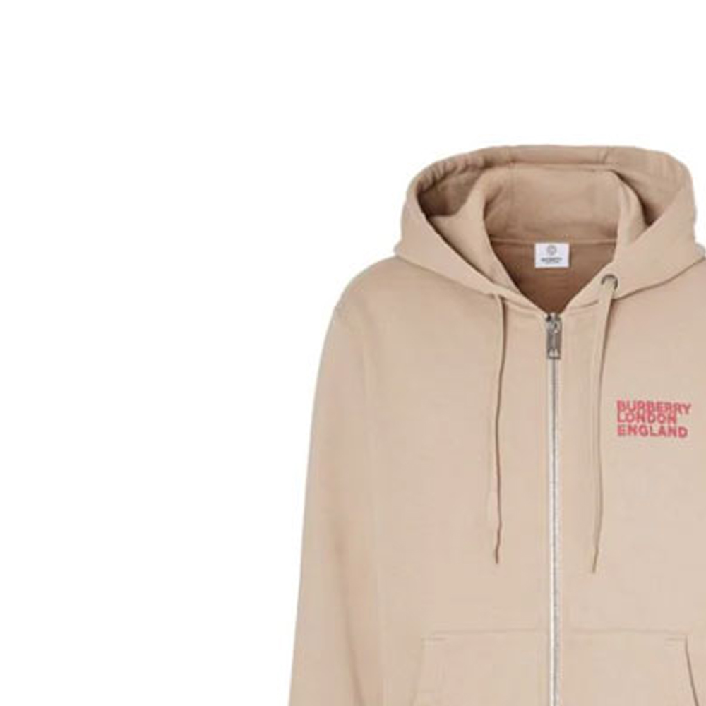 Burberry Logo Print Zip-Up Hoodie Soft Yellow-Brown 80375831 圖 6