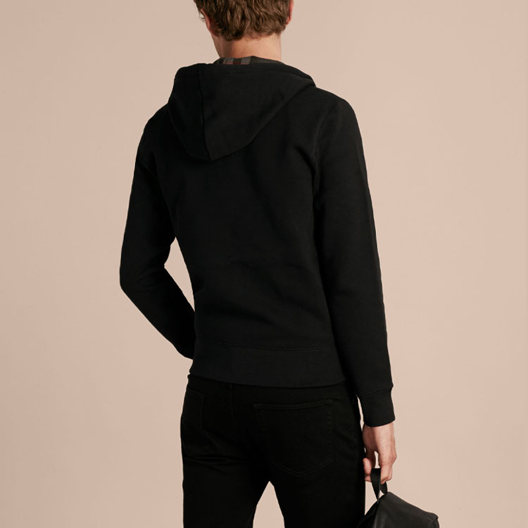 Purchase Burberry Logo Print Zip Hoodie Black Jacket 40155581
