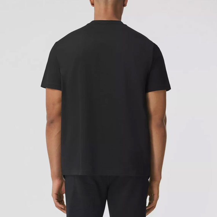 Burberry Logo Printed Cotton Oversized T-Shirt  Black 80513981 圖 4