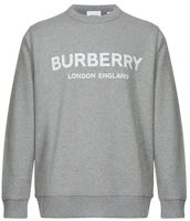 Burberry Logo Printed Crewneck Sweatshirt Unisex Grey 80095051 Burberry Logo Printed Crewneck Sweatshirt Unisex Grey 80095051