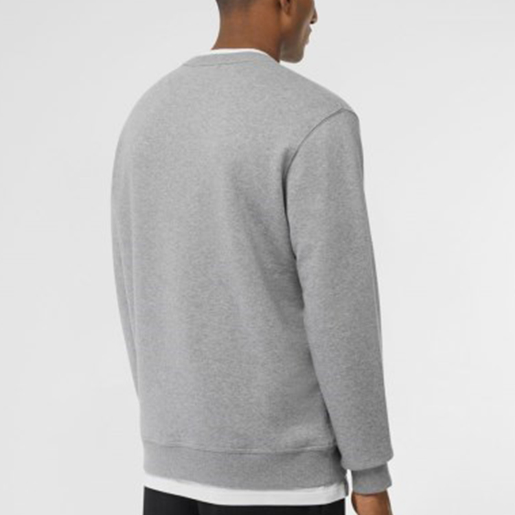 Burberry Logo Printed Crewneck Sweatshirt Unisex Grey 80095051 圖 5