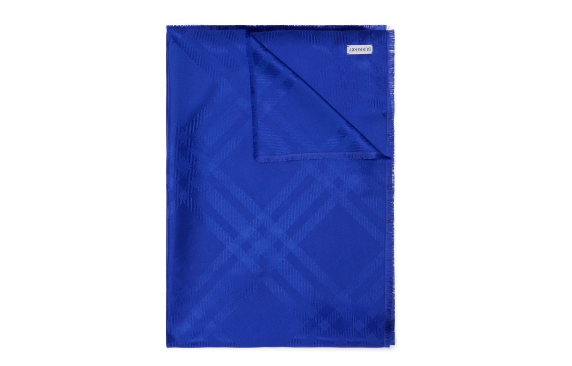 Burberry Logo Scarf Unisex Couple Design - Blue 80858161 圖 3