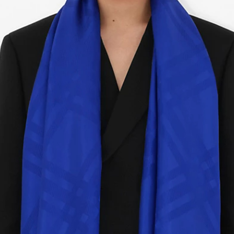 Burberry Logo Scarf Unisex Couple Design - Blue 80858161 圖 5