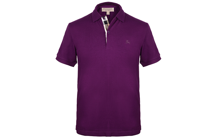 Burberry Logo Short Sleeve Polo Shirt SS21 Purple 39821501