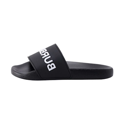 Burberry Logo Slides Black Optic White