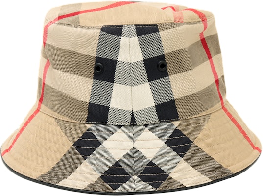 Burberry Logo Stripe Check Bucket Hat Light Brown. 80500651 Lookbook Burberry Logo Stripe Check Bucket Hat Light Brown. 80500651