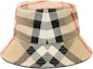 Lookbook Burberry Logo Stripe Check Bucket Hat Light Brown. 80500651