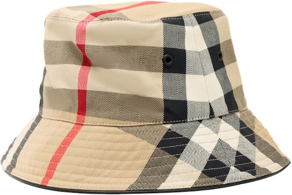 Burberry Logo Stripe Check Bucket Hat Light Brown. 80500651 Shop Burberry Logo Stripe Check Bucket Hat Light Brown. 80500651