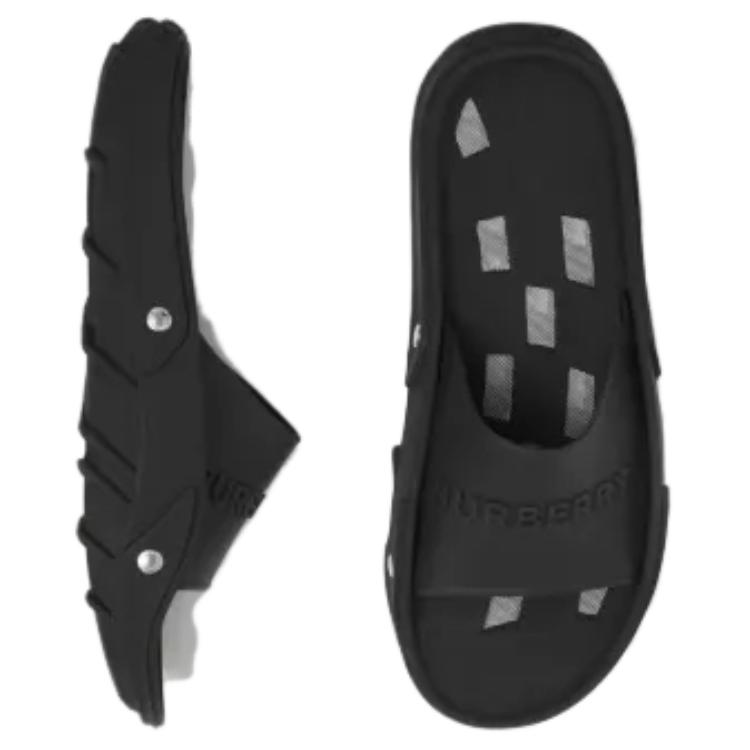 Burberry Logo Tape Decorative Slippers 'Black' 圖 5