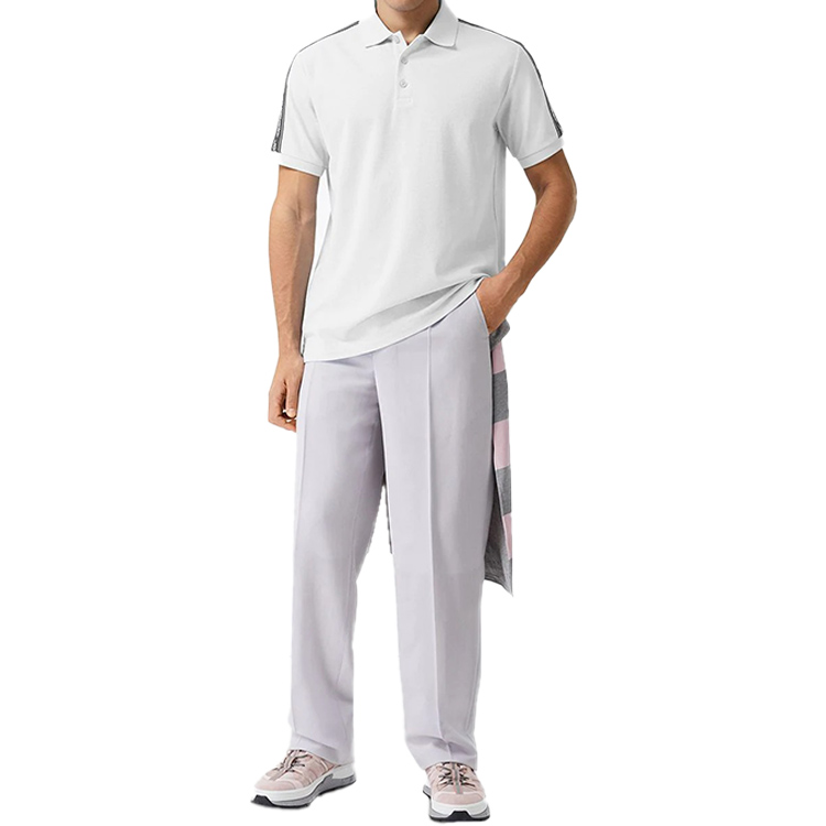 Details for Burberry 標誌帶短袖POLO衫 - 白色 80318951