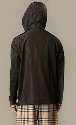 Burberry Logo Trim Zip Windbreaker Jacket for Men in Black 8027690-A1189 Purchase Burberry Logo Trim Zip Windbreaker Jacket for Men in Black 8027690-A1189