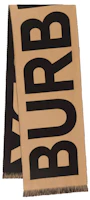 Burberry Logo Wool Jacquard Scarf Archive Beige Burberry Logo Wool Jacquard Scarf Archive Beige