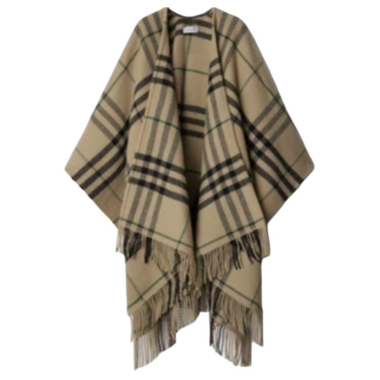 Burberry Logo Wool Scarf Unisex Couple Style in Linden Green. 80908801 圖 2