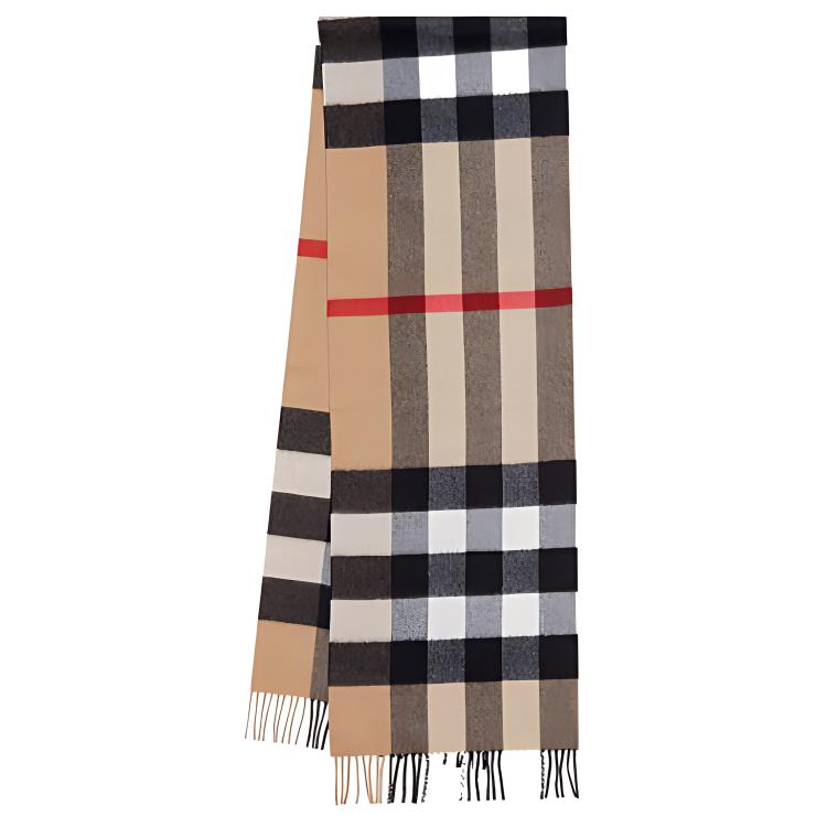 Burberry Logo Wool Scarf Unisex Couple Style Multicolor. 80778901