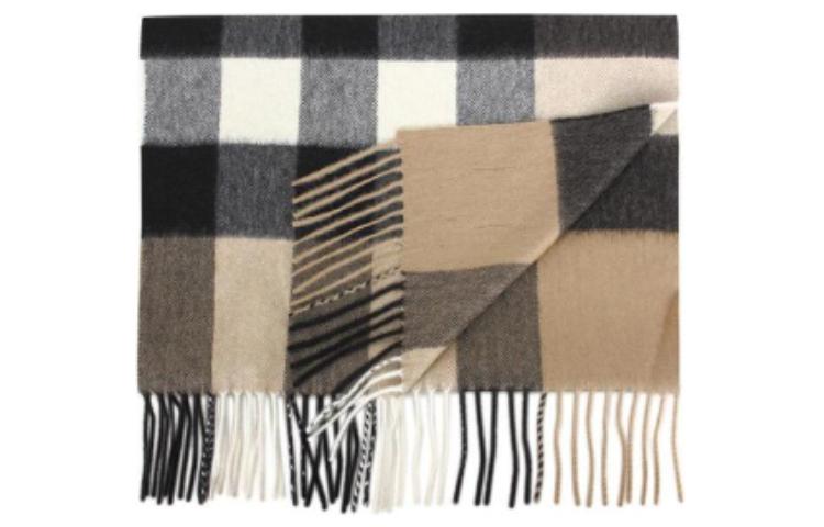 Shop Burberry Logo Wool Scarf Unisex Couple Style Multicolor. 80778901