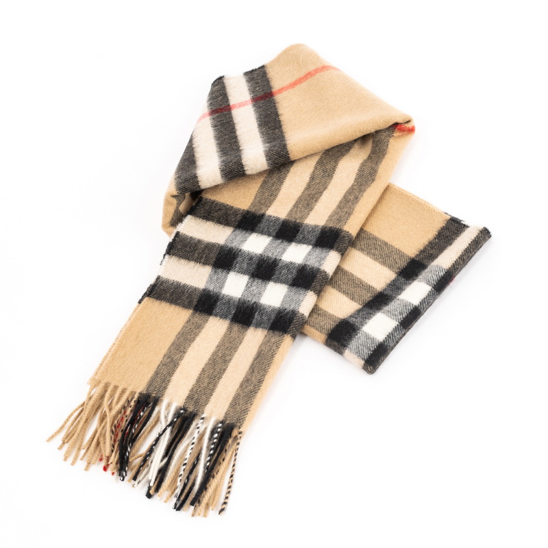 Burberry Logo Wool Scarf Unisex Couple Style Plaid Brown/Red/Black/White. 8056850A7026 圖 2