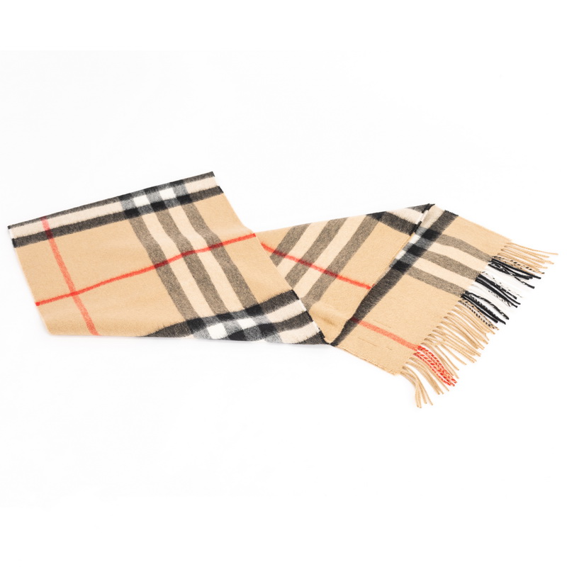 Burberry Logo Wool Scarf Unisex Couple Style Plaid Brown/Red/Black/White. 8056850A7026 圖 3