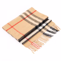 Shop Burberry 羊毛圍巾 男女同款 情侶格紋 棕/紅/黑/白 8056850A7026