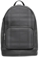 Burberry London Check and Leather Backpack Dark Charcoal Burberry London Check and Leather Backpack Dark Charcoal