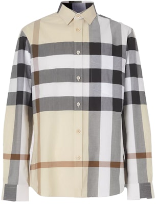 Burberry Long Sleeve Contrast Vintage Check Cotton Poplin Shirt 80258511 Order Burberry Long Sleeve Contrast Vintage Check Cotton Poplin Shirt 80258511