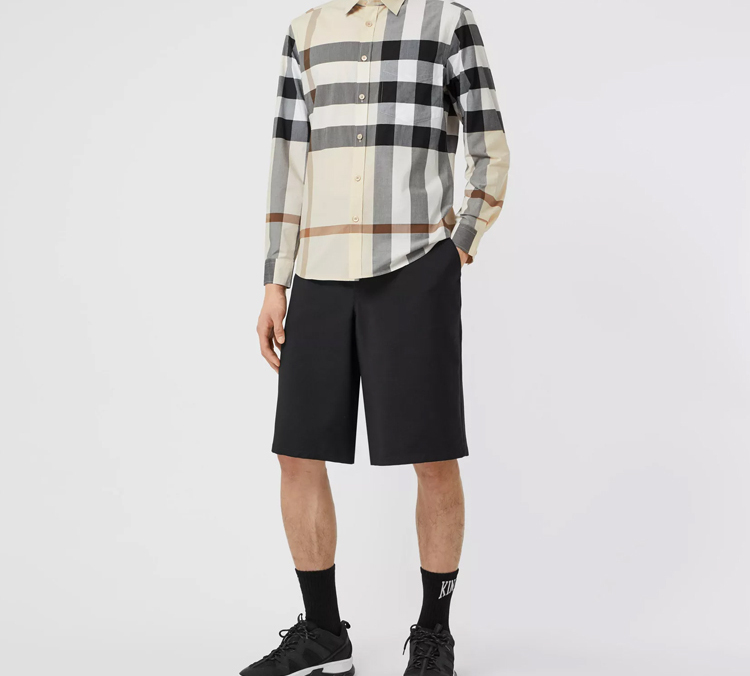 Purchase Camisa Burberry Manga Larga de Popelina con Cuadro Vintage Contraste. 80258511