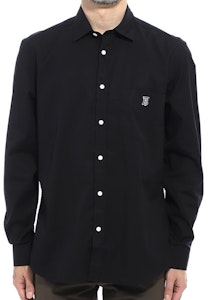 Kemeja Hitam Burberry Lengan Panjang Katun Kancing Depan 80098371 Shop Kemeja Hitam Burberry Lengan Panjang Katun Kancing Depan 80098371